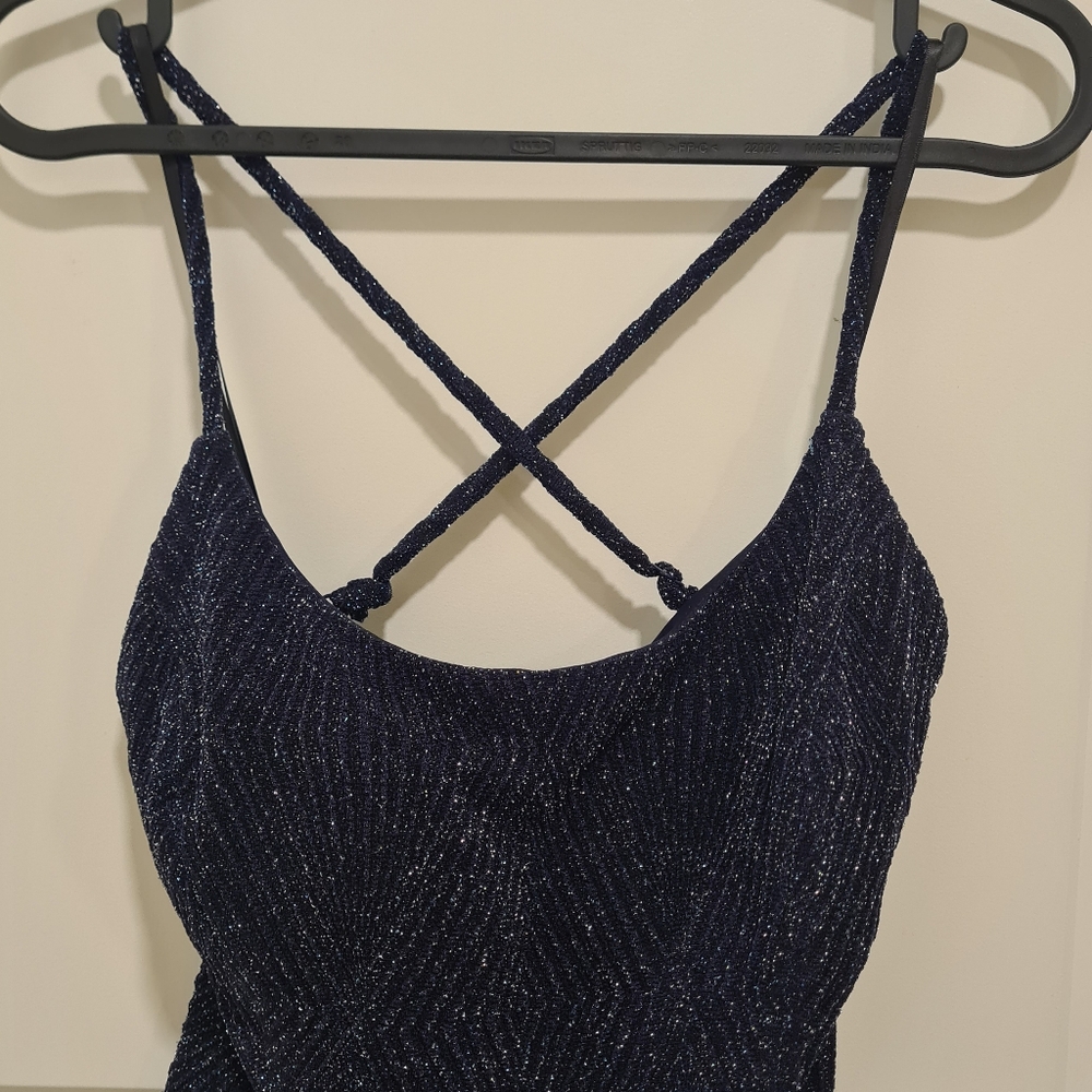 Windsor Navy Asymmetrical Dress